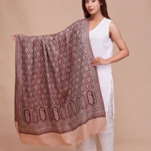 women's jamawar wool shawl