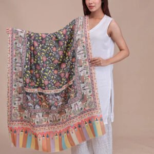 women's printed wool shawl