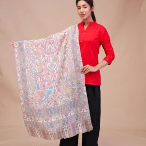 women's printed woven design wool stole